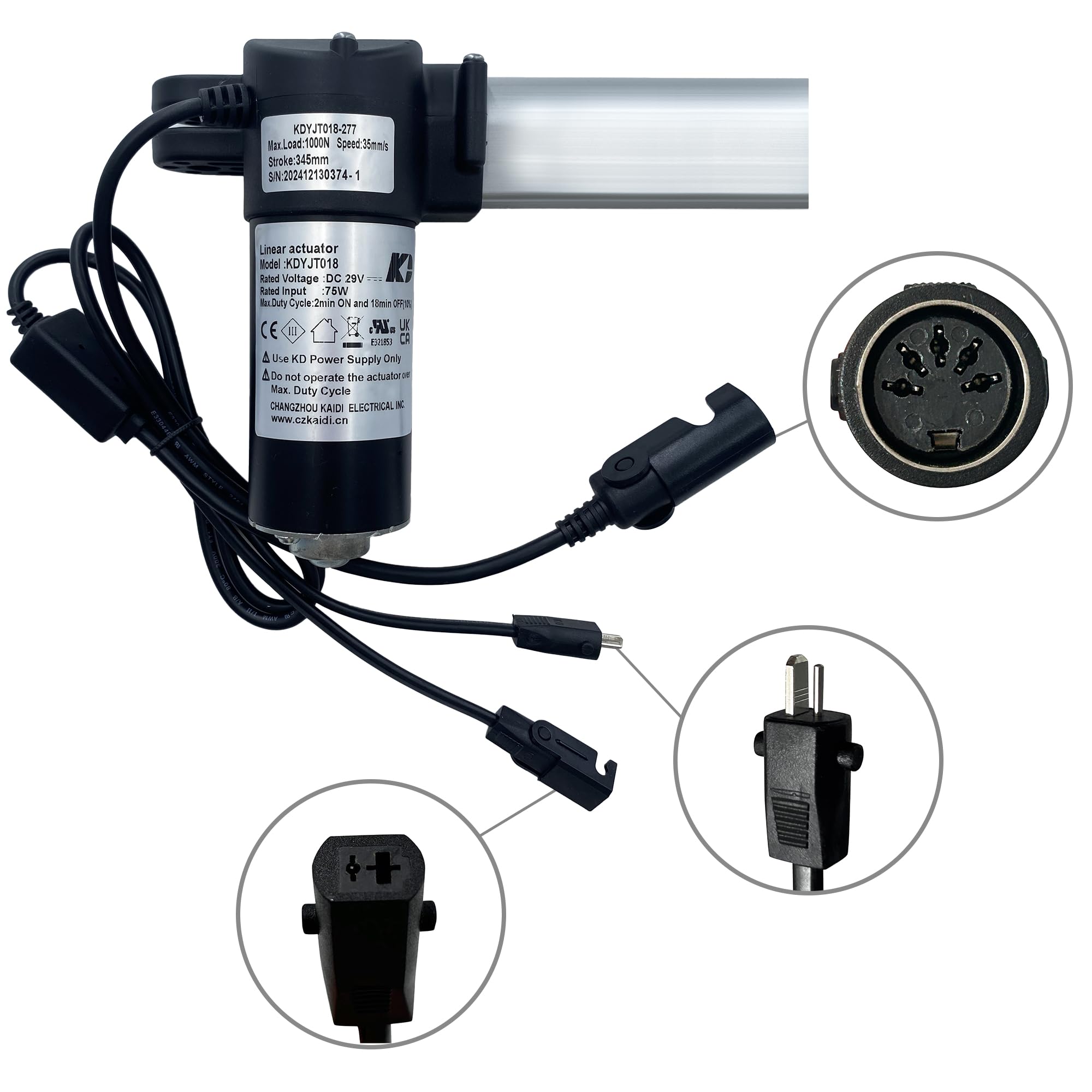 Amazon.com: Linear Actuator Kaidi Model KDYJT018-277 Power